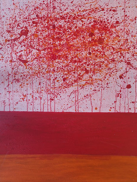 Fragments of silence. Acrylic on canvas. 104/ 81 cm.