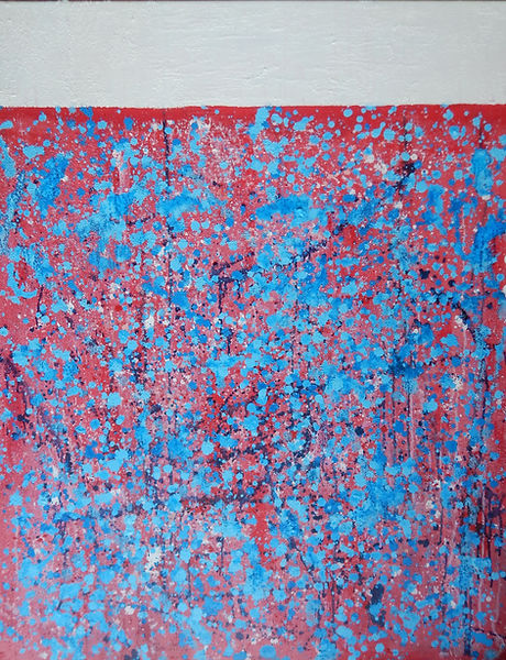The still line- the quiet anchor of motion. Acrylic on canvas. 104/ 81 cm.