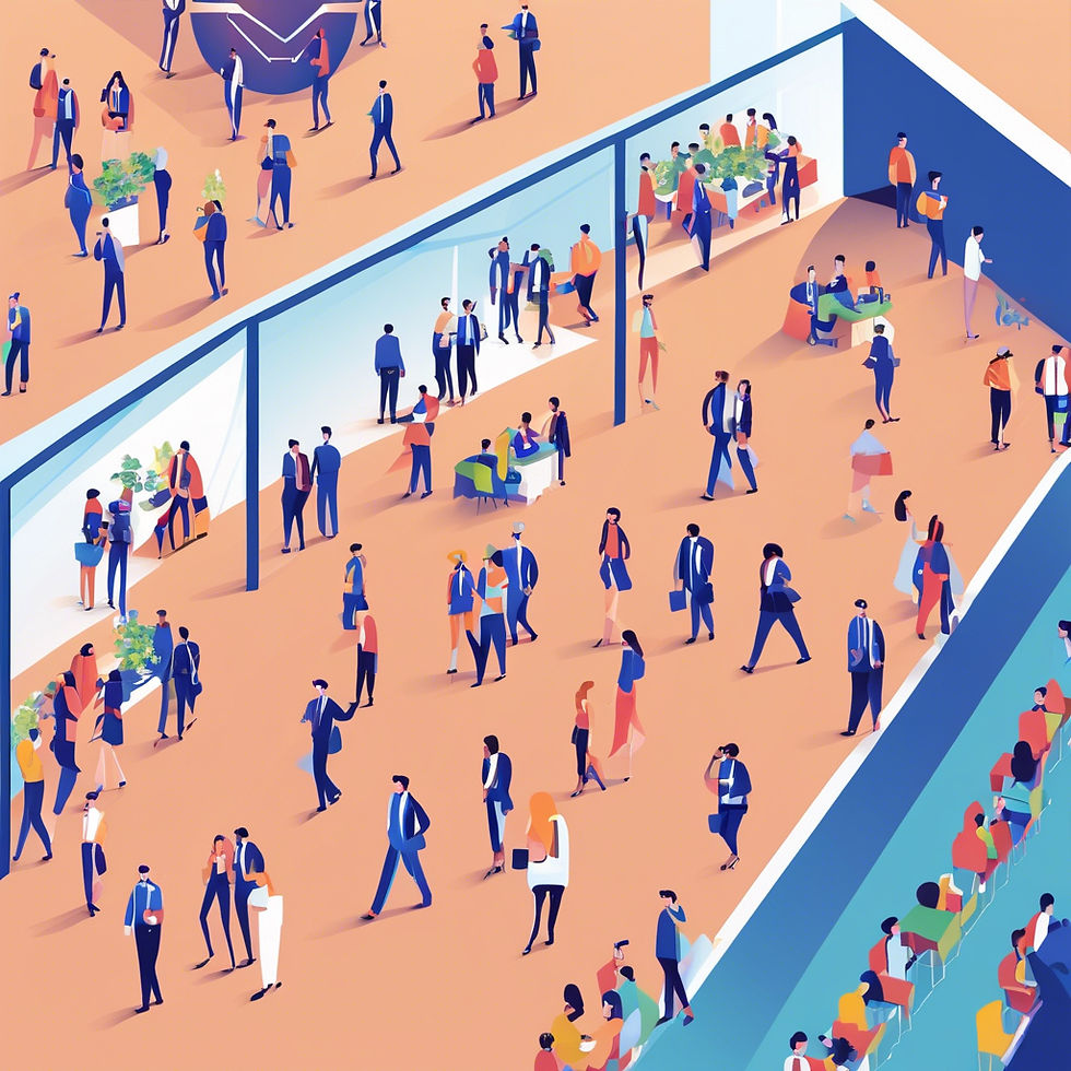 Eye-level view of a security team monitoring a high-profile event