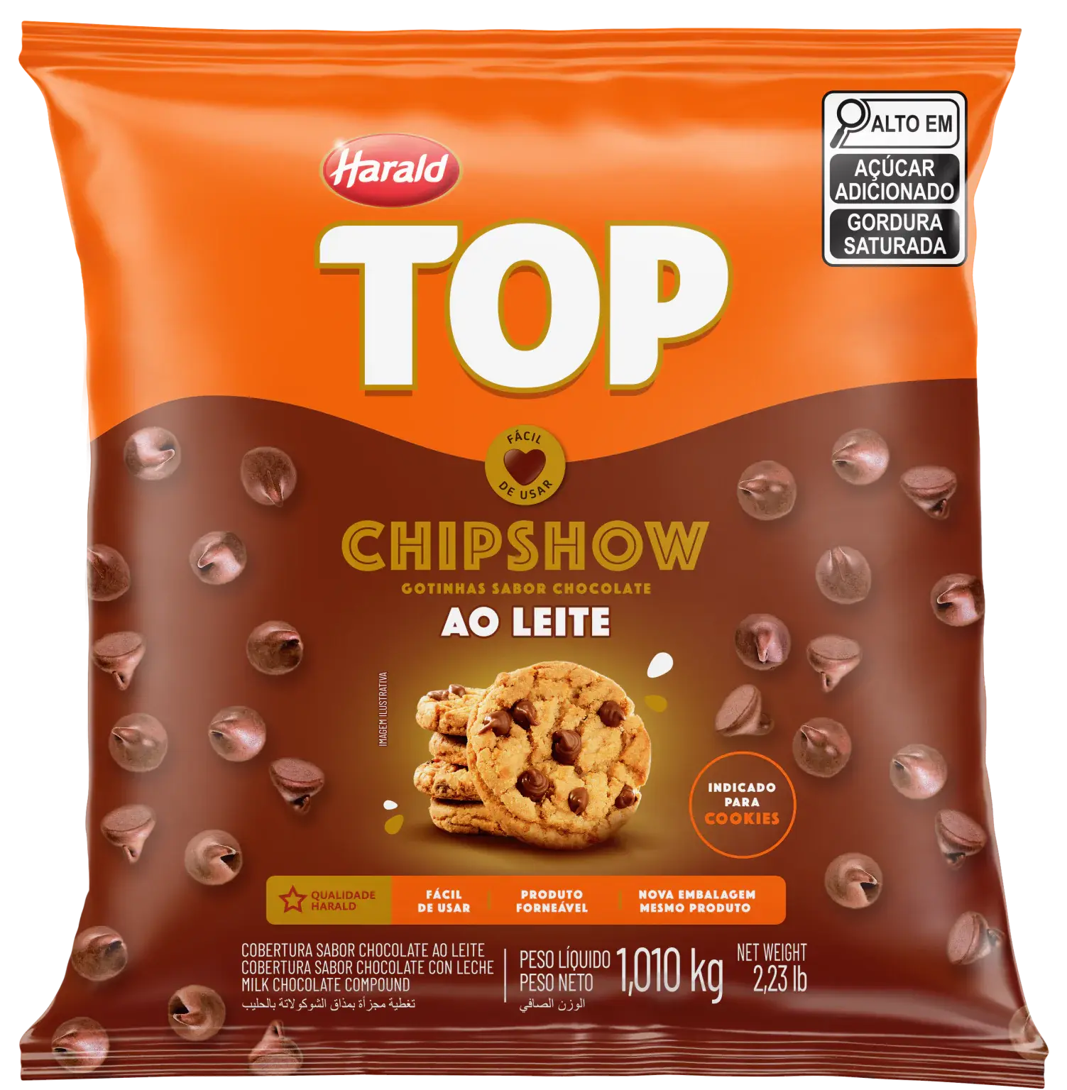 Chipshow TOP sabor Chocolate Ao Leite 1,01kg