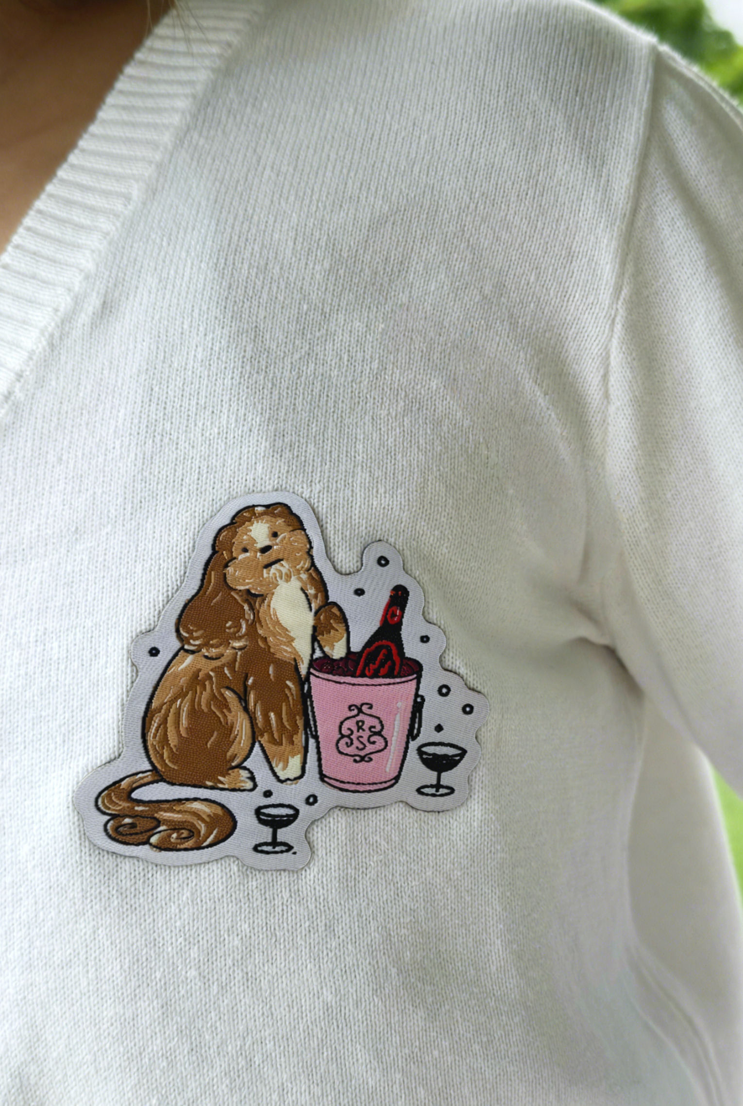 Iron On Patch - Champagne Rhubarb