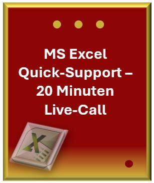 005 Excel Quick‑Support – 20 Minuten Expertenzeit
