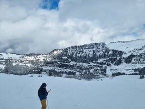 A view over the resort of Flaine, France