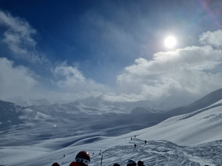 Looking out over a snowy landscape