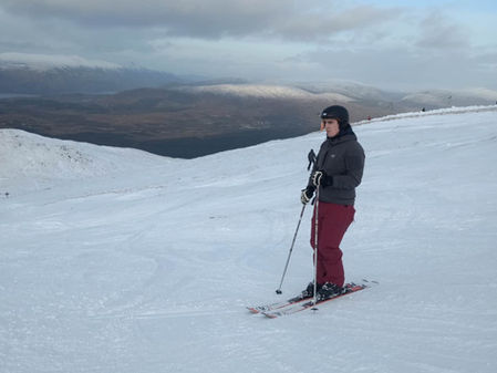 A skier in Scotland