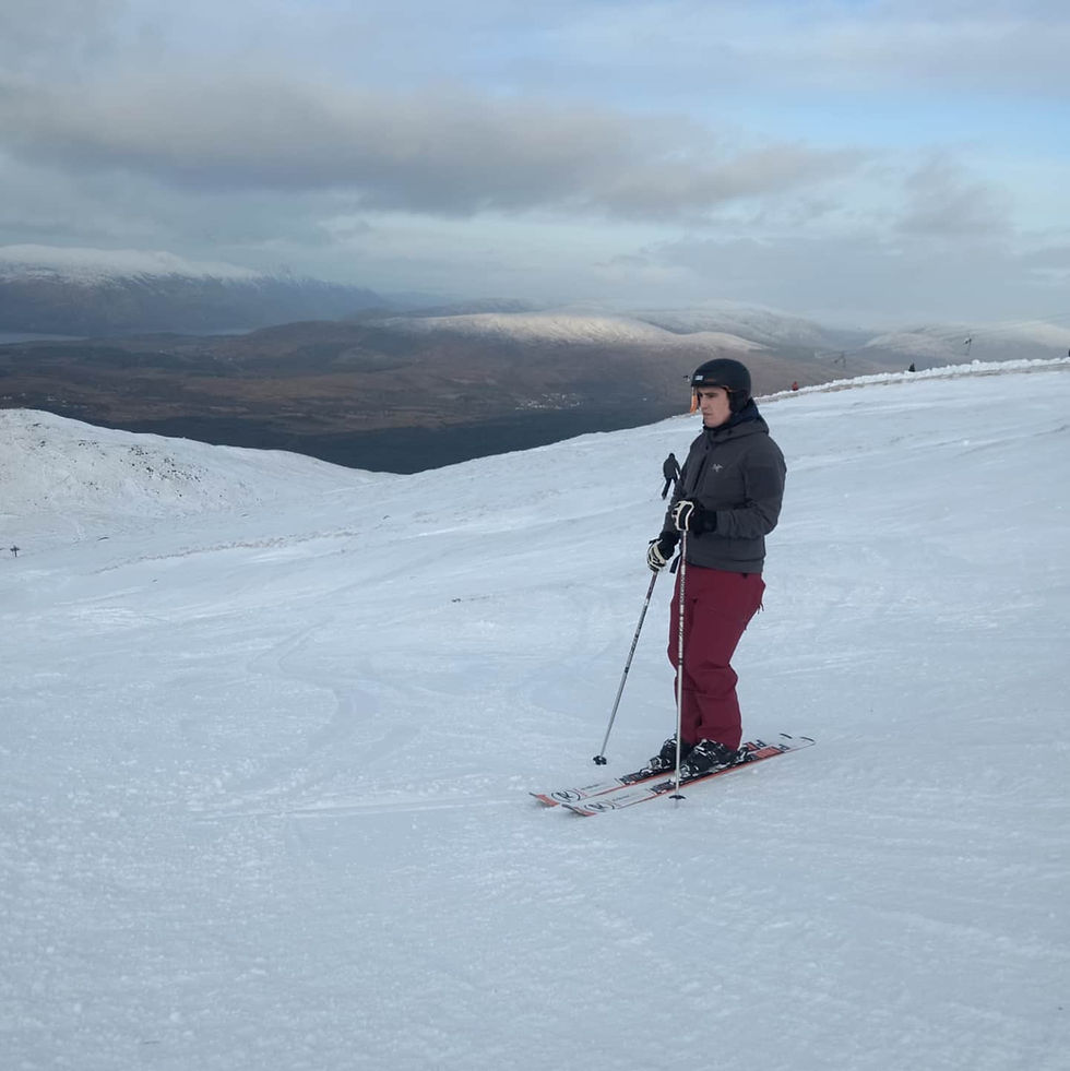 A skier in Scotland