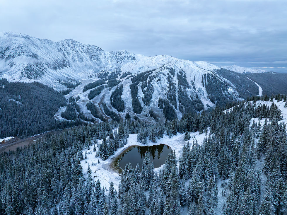 First snowfall of the Autumn at Arapahoe Basin. Photo Credit - Colorado Ski Country/Lucas Herbert