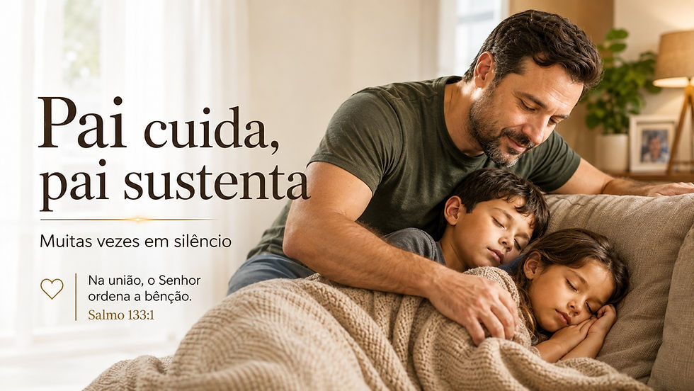 O amor do pai, nunca é visto, pois ele o pratica, quando todos dormem em paz, ele sustenta, quando todos brincam no jardim, ele perde dias de sono, para que tos fiquem e vivam em paz. Feliz dia dos pais.