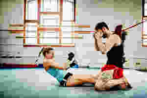 boxing sit ups