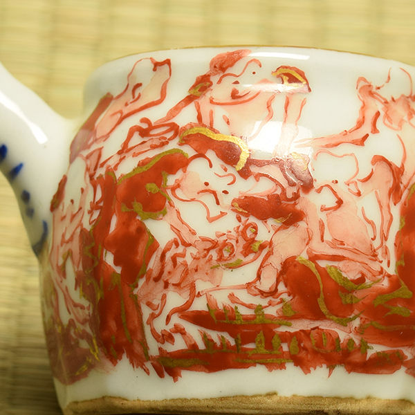 煎茶道具 京焼 清水六兵衛造 赤絵金彩 梅文 急須 茶壷 M R4511 三代清水六兵衛造 赤絵金彩十六羅漢文 横手急須 | Mysite