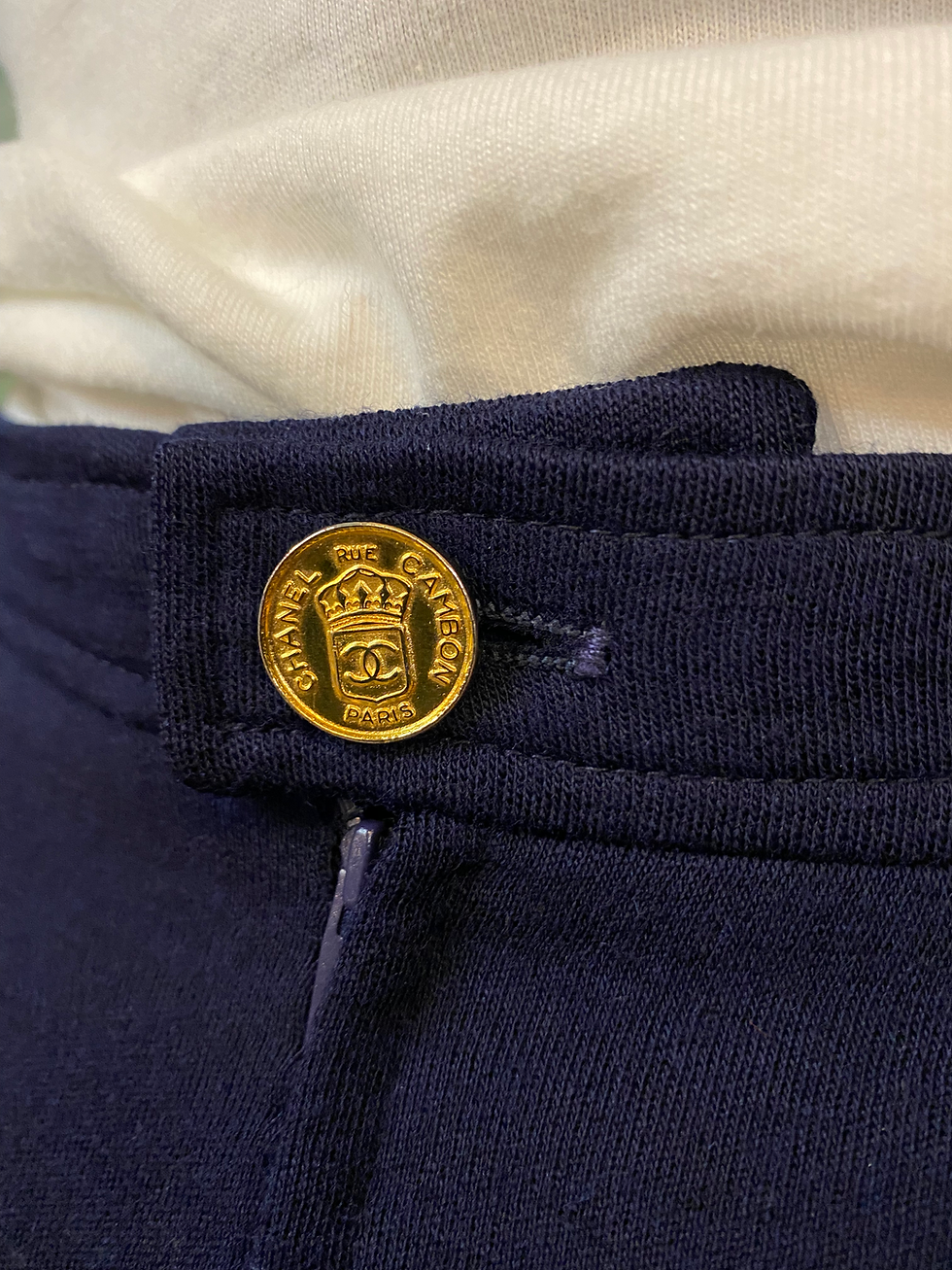 Thumbnail: Vintage navy blue pencil skirt