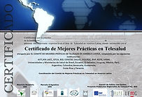 Certificado curso Mejores Prácticas de telesalud en AL