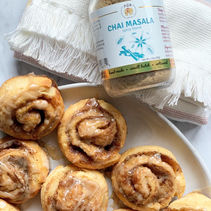 Mini Masala Chai Rolls with Espresso Glaze