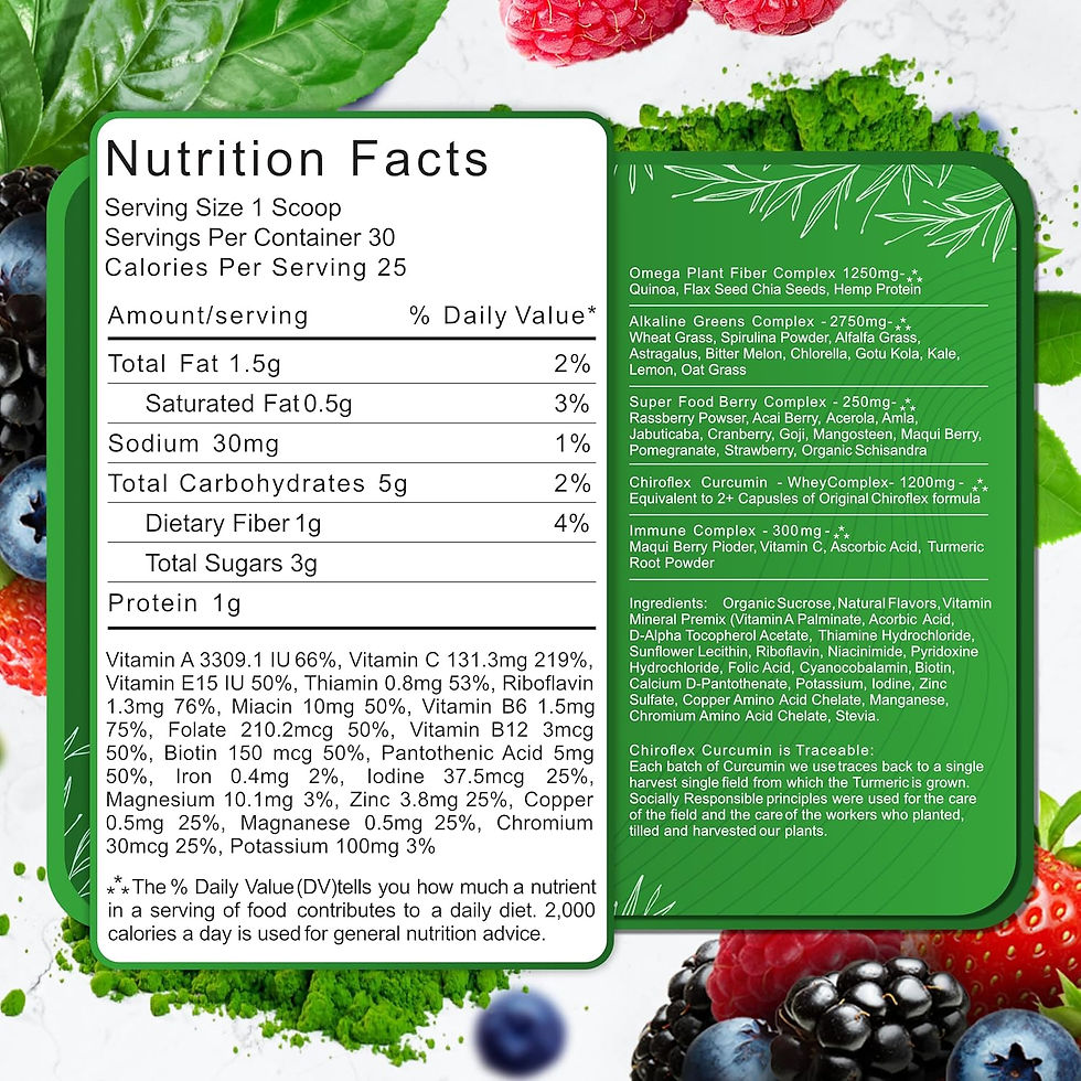 Thumbnail: Total Tea Chiroflex Superfood Green Powder Organic Greens