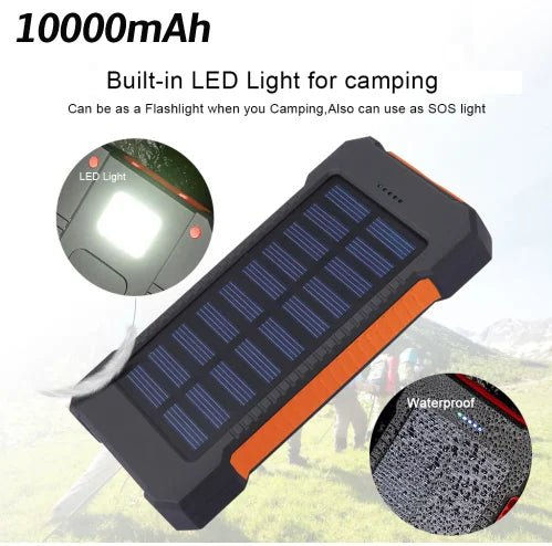 Thumbnail: Waterproof Solar Charging 10000mAh Battery Backup