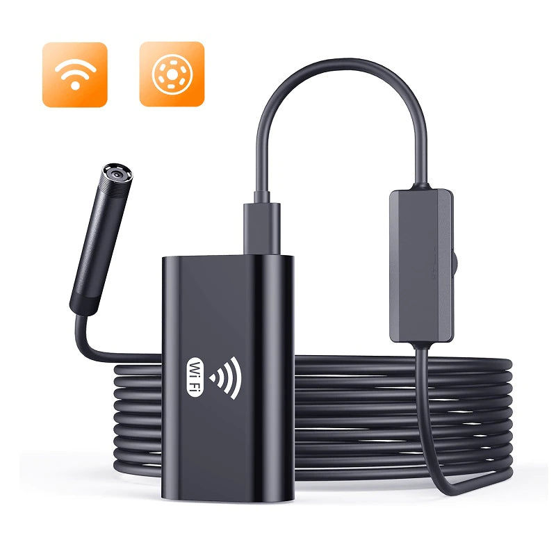 Thumbnail: Wifi 6.5ft Endoscope Camera HD720P 8mm Lens USB Camera Cable Wireless Inspection