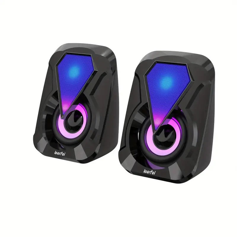 Thumbnail: Compact 3W Stereo USB Computer Speakers with Bass