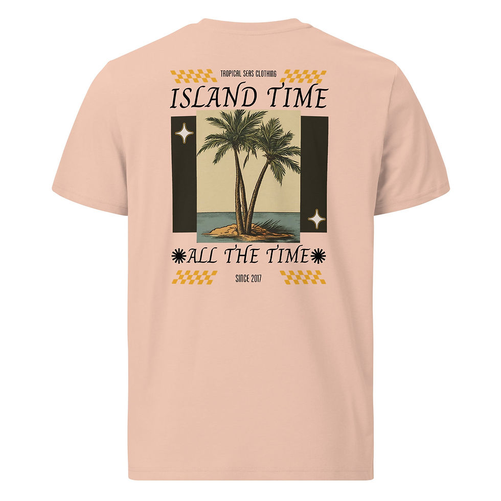 Thumbnail: Island Time Organic Cotton T-Shirt – Embrace Comfort and Style with Tropical Sea