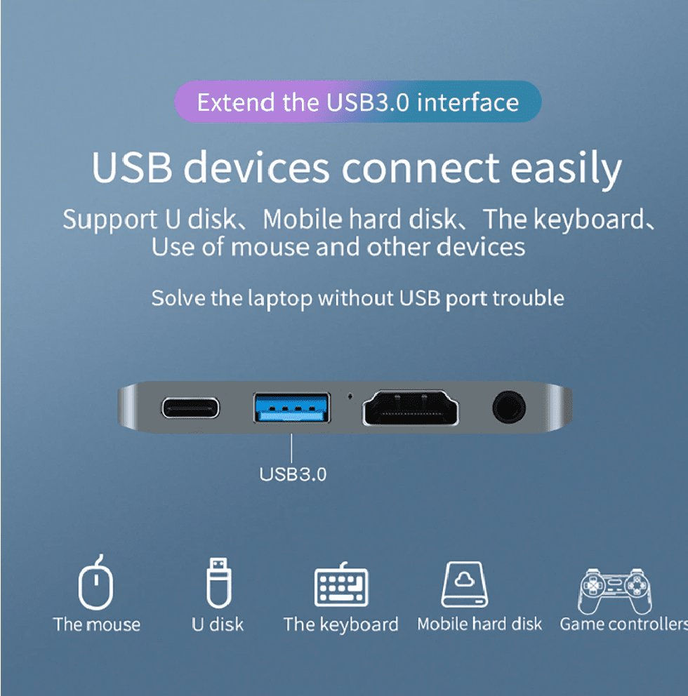 Thumbnail: THUNDERBOLT 3 USB TYPE-C HUB DOCK FOR ANDROID PHONE OR TABLET