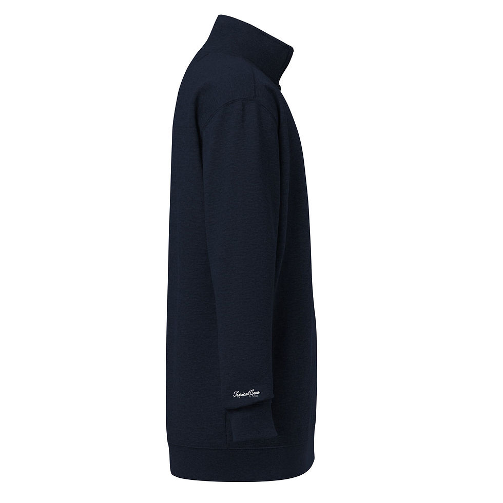Thumbnail: Tropical Seas Quarter Zip fleece pullover