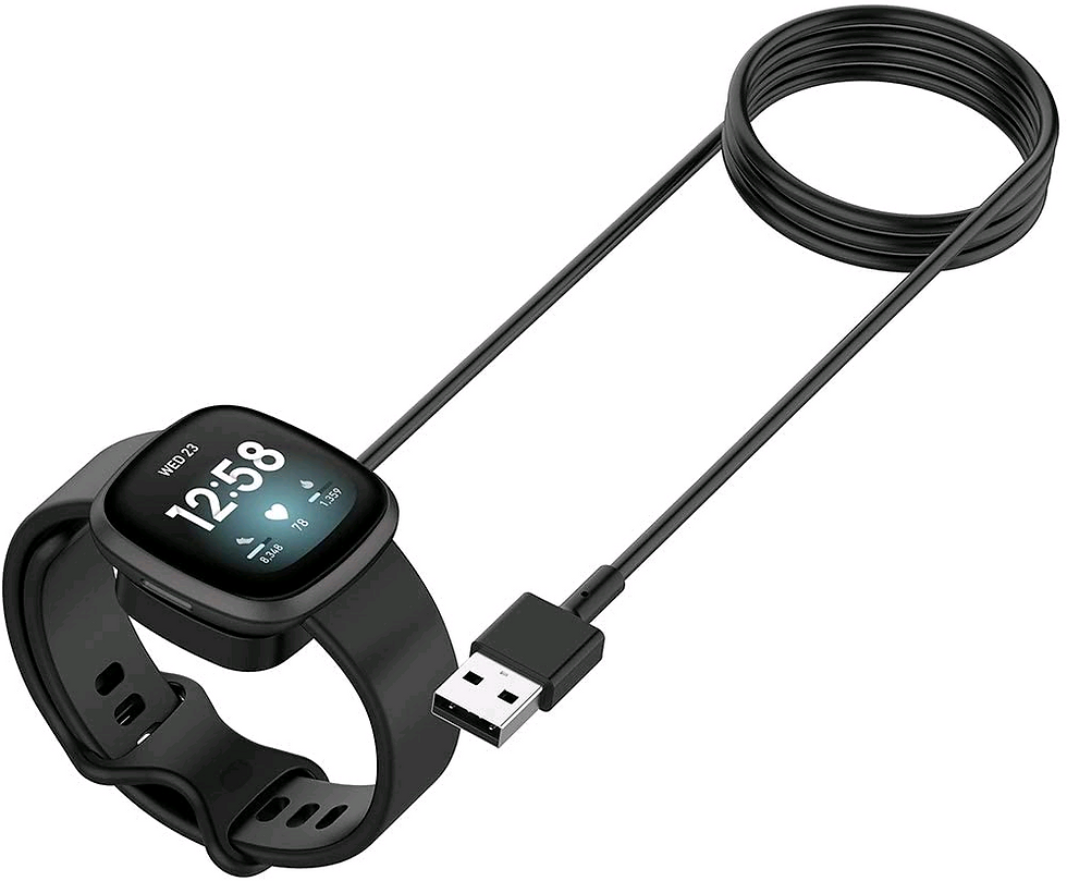 Thumbnail: Wireless Charger For Fitbit Sense Versa 3 4 Watch USB Fast Charging Dock Cable
