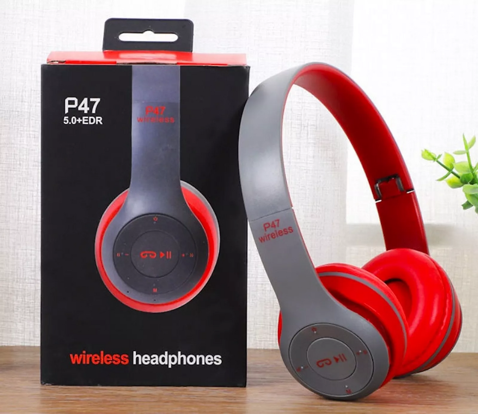 Thumbnail: Wireless Bluetooth 5.0 Headphones Headset Over-Ear FM Radio MIC Foldable TF Card