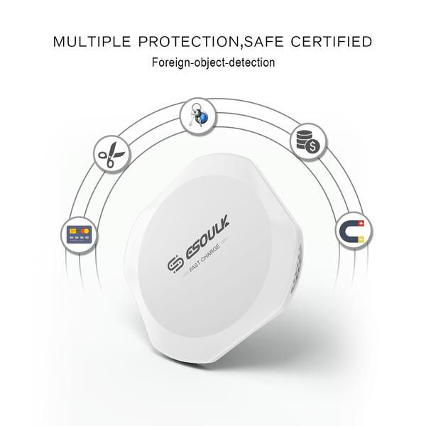 Thumbnail: Esoulk QI Certified 10W Wireless Charging Fast Charger Pad