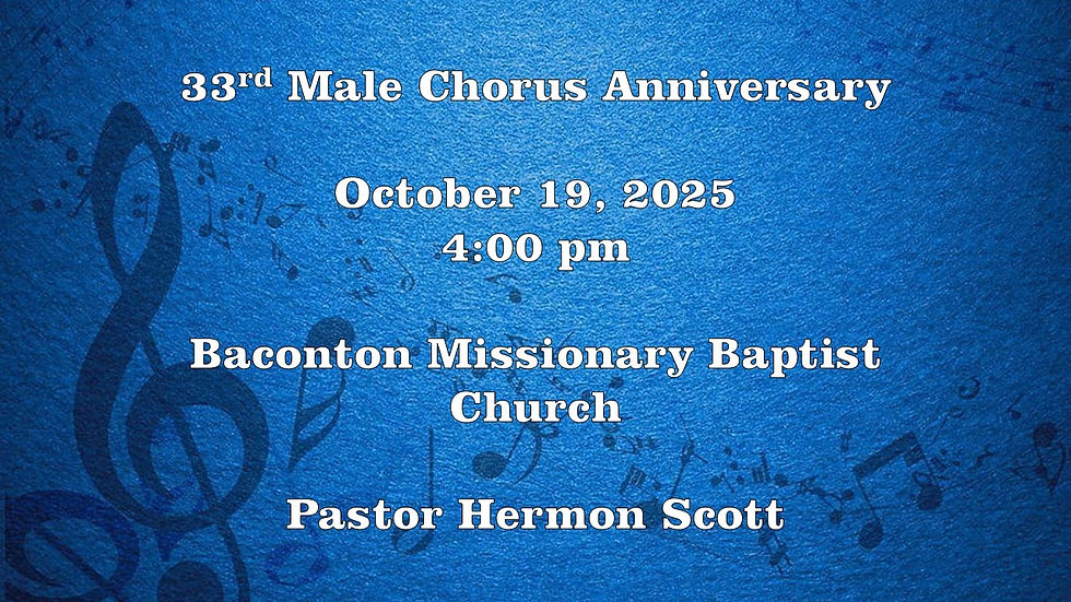 Male Chorus Anniversary