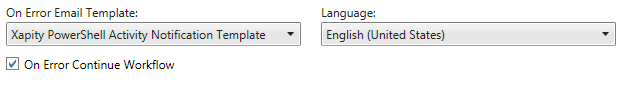 Send Email on Error using Templates - Xapity PowerShell Activity for SCSM