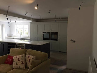 Modern kitchen interior under construction