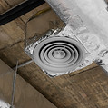 Industrial ventilation system with a circular grille