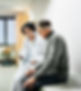 An elderly man talking to his doctor about some recent test results