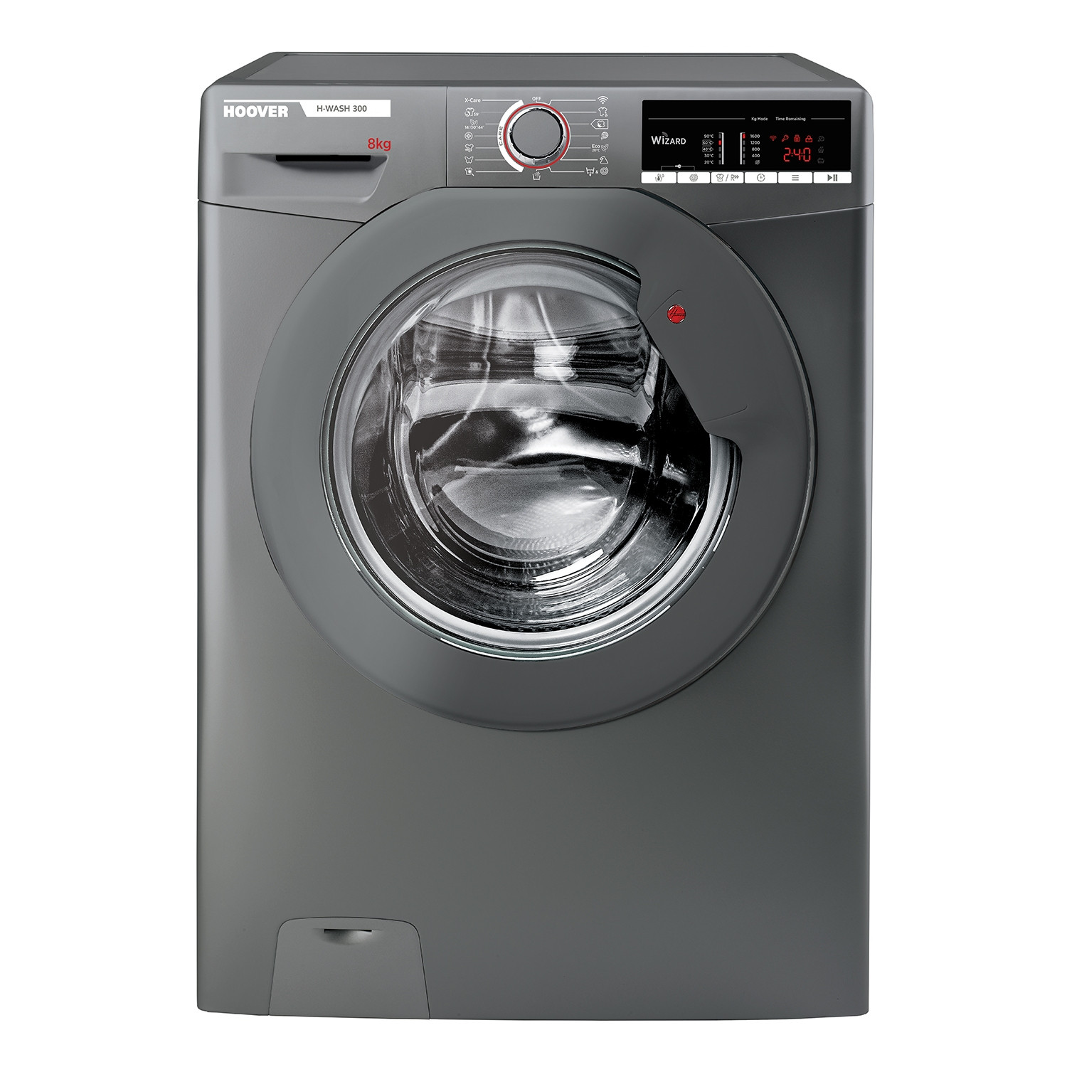 Hoover H3W58TGGE 8kg 1500 Spin Washing Machine with NFC Connection - Graphite
