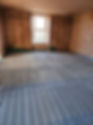 Bare room with newly installed blue underfloor heating system