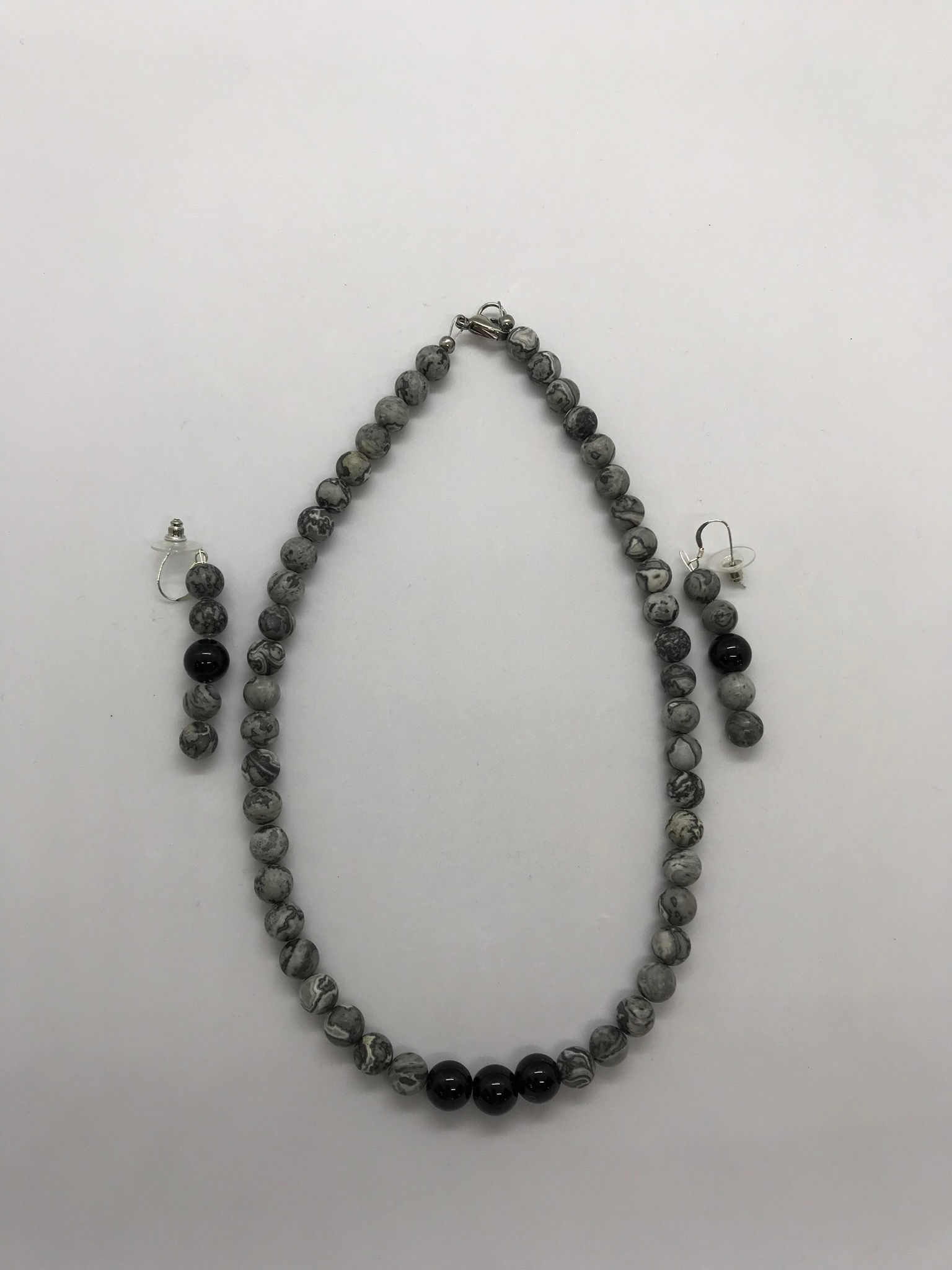 Black, Gray, White Turquoise Mosiac Set