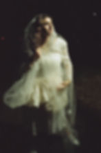 editorial edgy bridal portrait in prospect park, brooklyn nyc on 35mm film