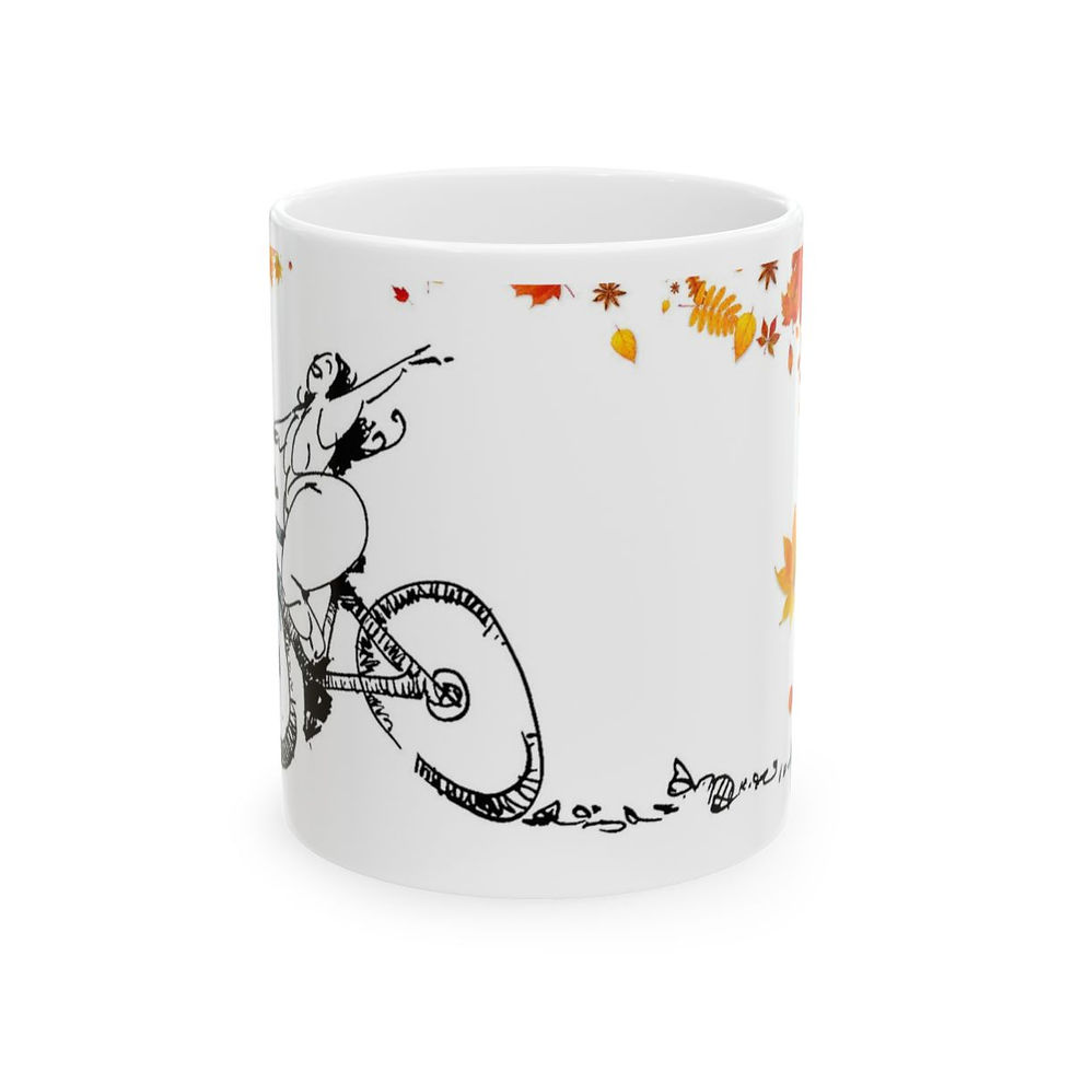Thumbnail: Mug - Free to Be Me biking Ceramic Cup (11oz, 15oz)