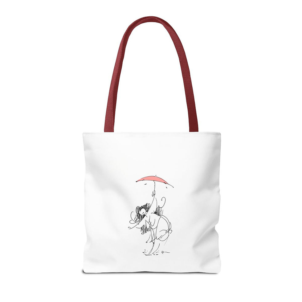 Thumbnail: Tote Bag - Adam's Dancing in the Rain Design