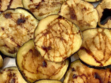 aubergines frites au miel de canne