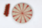 Gestreept dinerbord 26cm rood