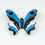 Miniature : Blauwe keramiek vlinder