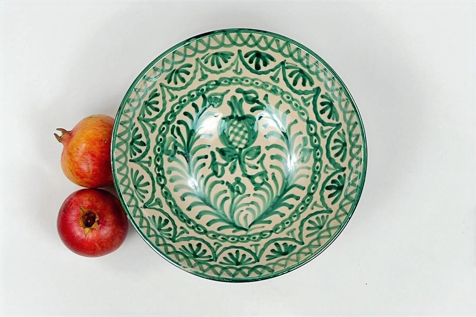 Thumbnail: grote Granada fruitschaal groen