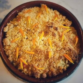 Claudia Huckle’s Orange & Rhubarb Crumble