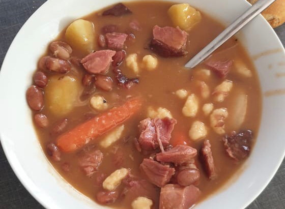 Miklos Sebestyen’s Bean Soup With Smoked Pork Knuckles