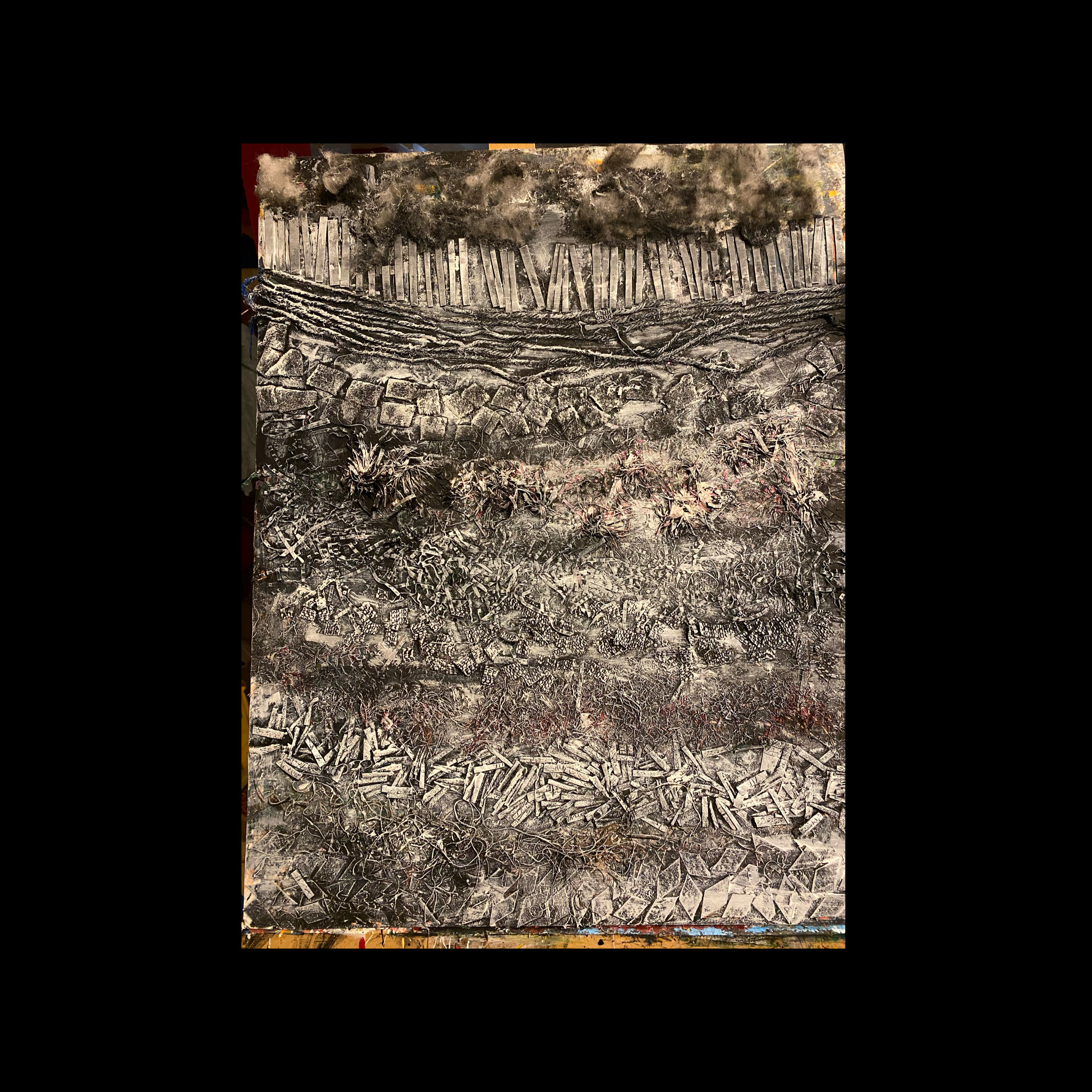 Trashy Landscape Series-Cold morning at the Beach