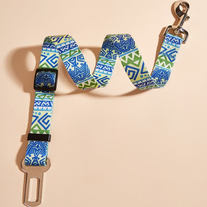 Thumbnail: Pet Safety Adjustable Printed Car Seat Belt Leash DLZS22006