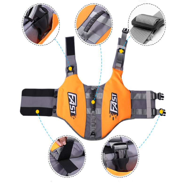 Thumbnail: Durable Rescue Handle Dog Life Jacket For Swimming Boating PCKL22022