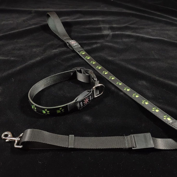 Thumbnail: Shiningme Cute USB Rechargeable LED Light Nylon Dog Collar