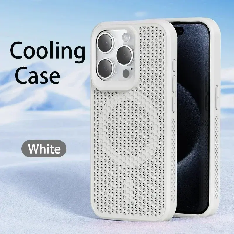 Thumbnail: Cooling Heat Dissipation Phone Case For iPhone 17 18 16 15 14 13 12 11 Pro Max B