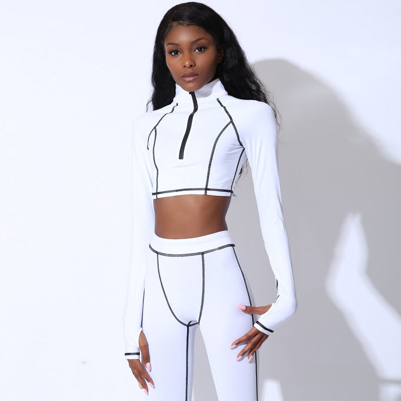 Thumbnail: Fashion Long Sleeve Yoga Set for Women (Fall 2019)